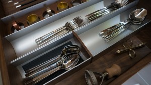 BIN by Arbor Mills Walnut and Stainless Dividers for Silverware